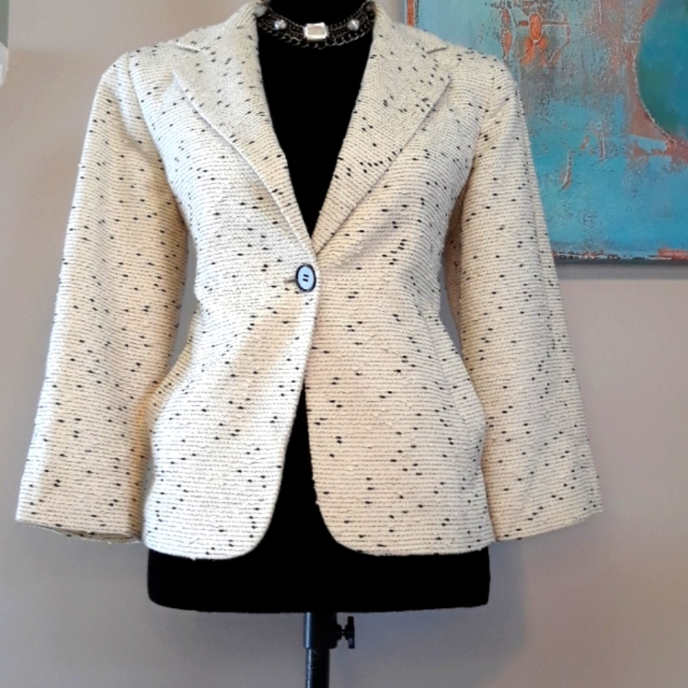 Talbots/ Woven/ Single Button Front Blazer - Picture 2 of 13